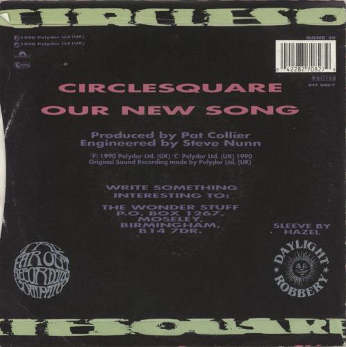 The Wonder Stuff Circlesquare - Double Sleeve 7" vinyl single (7 inch record / 45) UK WON07CI40695