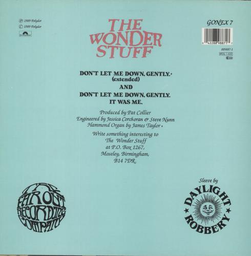 The Wonder Stuff Don't Let Me Down, Gently 12" vinyl single (12 inch record / Maxi-single) UK WON12DO57417