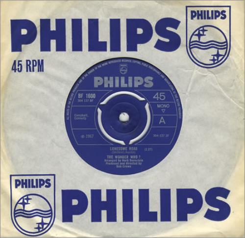 The Wonder Who Lonesome Road 7" vinyl single (7 inch record / 45) UK T0W07LO405514