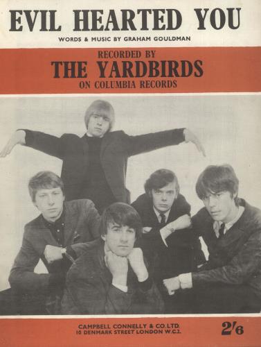 The Yardbirds Evil Hearted You sheet music UK YDBSMEV739363