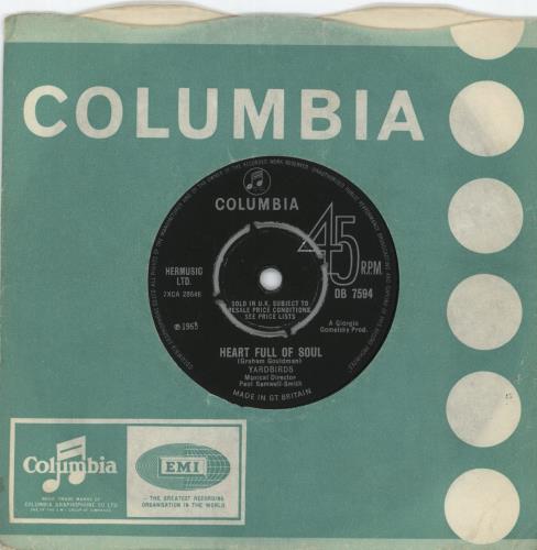 The Yardbirds Heart Full Of Soul - Hermusic Credit 7" vinyl single (7 inch record / 45) UK YDB07HE783389