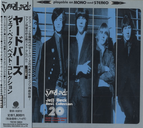 The Yardbirds Jeff Beck Best Collection CD album (CDLP) Japanese YDBCDJE127576