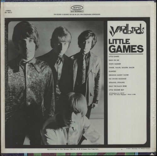 The Yardbirds Little Games + Shrink vinyl LP album (LP record) US YDBLPLI403431