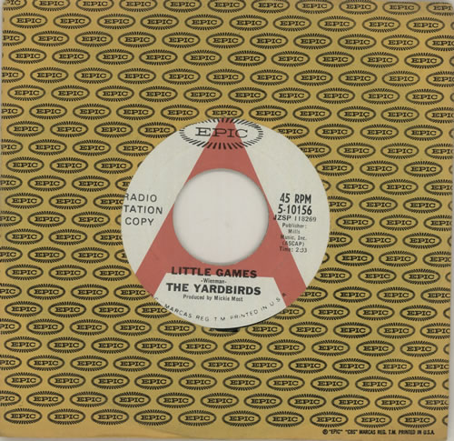 The Yardbirds Little Games 7" vinyl single (7 inch record / 45) US YDB07LI62373