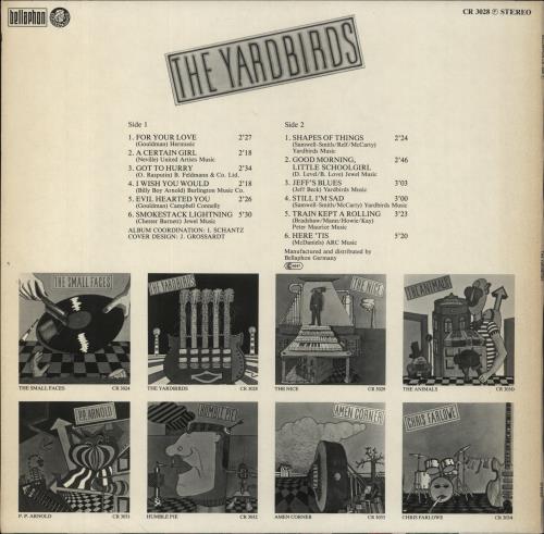 The Yardbirds The Yardbirds vinyl LP album (LP record) German YDBLPTH858985