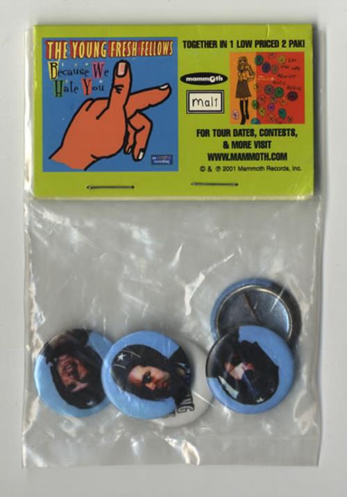 The Young Fresh Fellows Because We Hate You badge US YFFBGBE474097