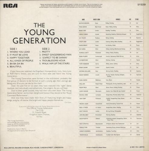 The Young Generation The Young Generation vinyl LP album (LP record) UK VNNLPTH878737