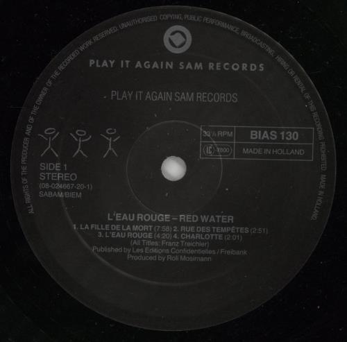 The Young Gods L'Eau Rouge - Red Water - EX vinyl LP album (LP record) Dutch YGGLPLE869923