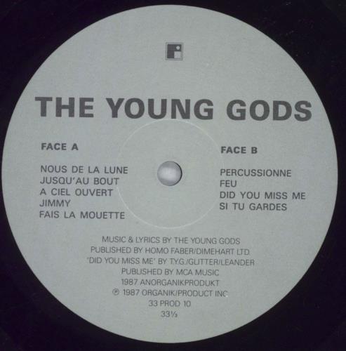 The Young Gods The Young Gods vinyl LP album (LP record) UK YGGLPTH825781