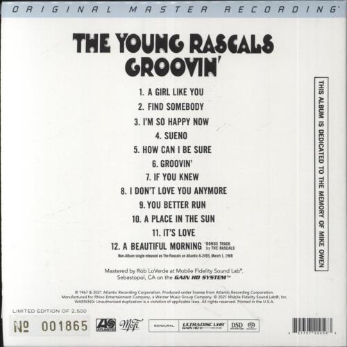 The Young Rascals Groovin' - Super Audio CD super audio CD SACD US YRCSAGR863118
