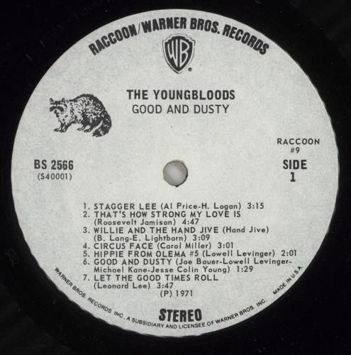 The Youngbloods Good And Dusty vinyl LP album (LP record) US YBDLPGO871672