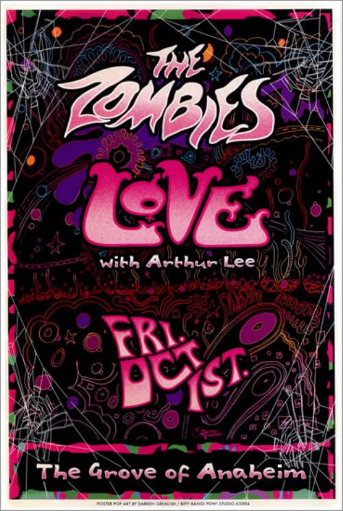 The Zombies 2004 Tour Poster For Anaheim Show poster US ZOMPOTO482124