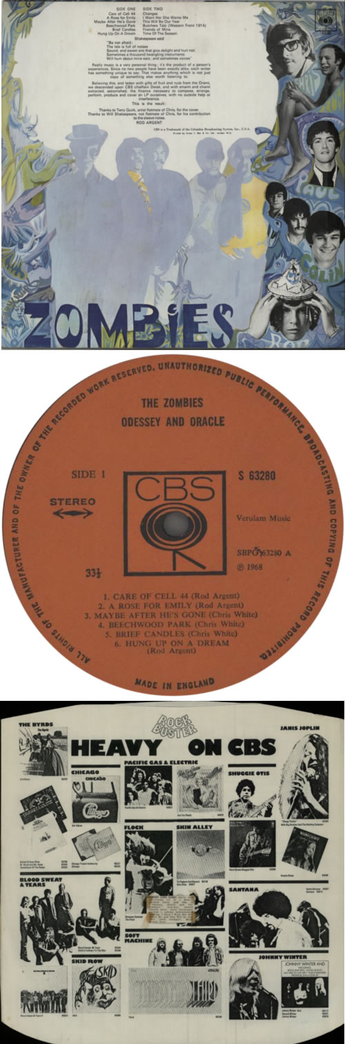 The Zombies Odessey And Oracle - 1st Stereo vinyl LP album (LP record) UK ZOMLPOD423736