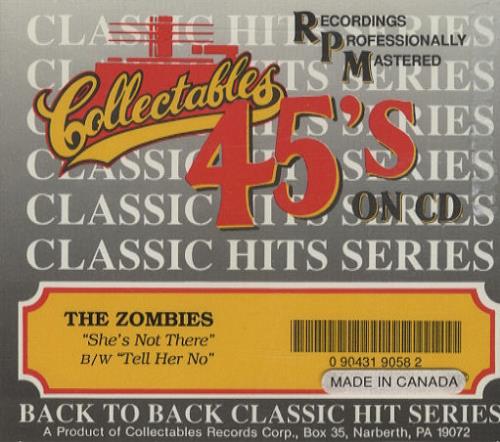 The Zombies She's Not There CD single (CD5 / 5") Canadian ZOMC5SH276529