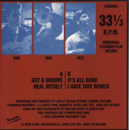 Thee Cybermen Got A Groove E.P. 7" vinyl single (7 inch record / 45) UK 9HO07GO868457