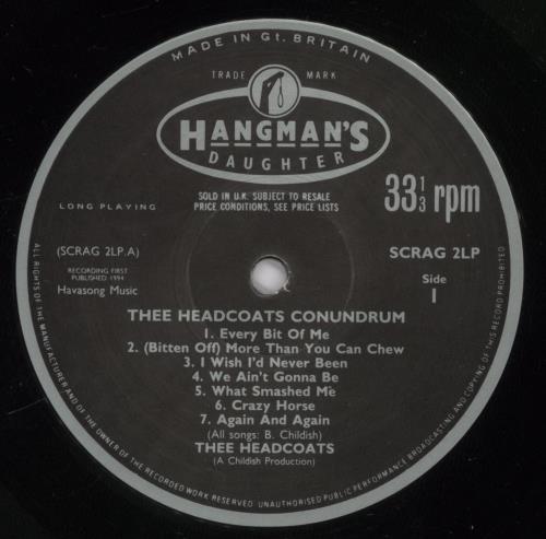 Thee Headcoats Conundrum vinyl LP album (LP record) UK HDCLPCO746490