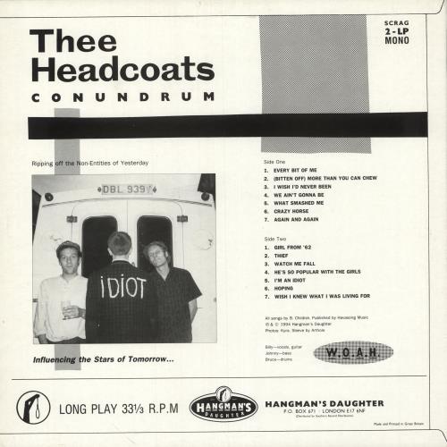 Thee Headcoats Conundrum vinyl LP album (LP record) UK HDCLPCO746490