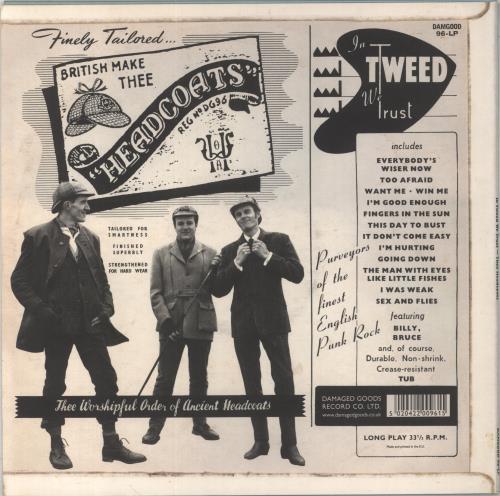 Thee Headcoats In Tweed We Trust - Duck Egg Blue Vinyl vinyl LP album (LP record) UK HDCLPIN859447