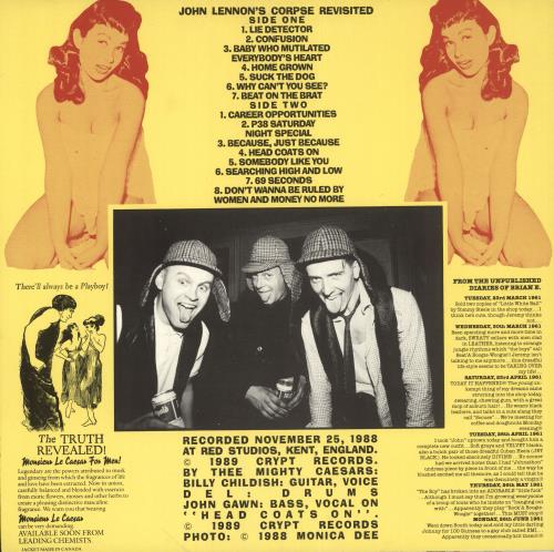 Thee Mighty Caesars John Lennon's Corpse Revisited vinyl LP album (LP record) US TXFLPJO746552