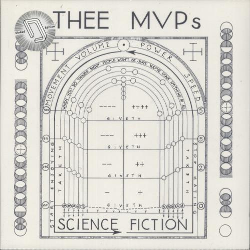 Thee MVPs Science Fiction - Blue Splatter Vinyl - Autographed + Slipmat vinyl LP album (LP record) UK 8IXLPSC874685
