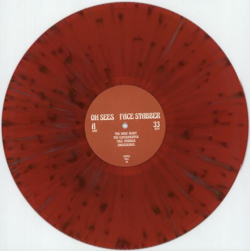 Thee Oh Sees Face Stabber - Olive Green with Translucent Red Splatter & Red Translucent with Olive Green Splatter 2-LP vinyl record set (Double LP Album) UK YK72LFA877409