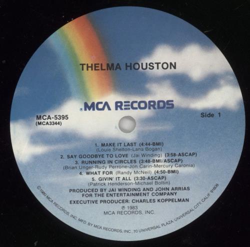 Thelma Houston Thelma Houston vinyl LP album (LP record) US THHLPTH860162