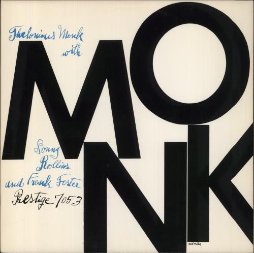 Thelonious Monk Monk vinyl LP album (LP record) US TM4LPMO845434
