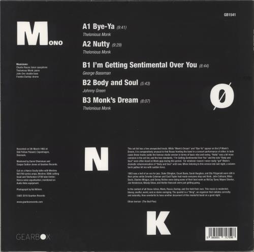 Thelonious Monk Monk vinyl LP album (LP record) UK TM4LPMO887118