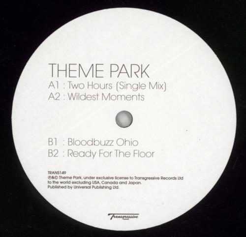 Theme Park Two Hours 10" vinyl single (10 inch record) UK XUZ10TW870908
