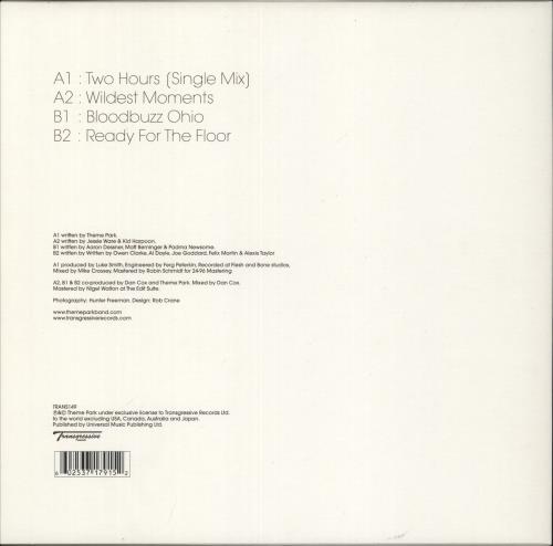 Theme Park Two Hours 10" vinyl single (10 inch record) UK XUZ10TW870908