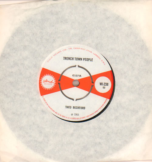 Theo Beckford Trench Town People 7" vinyl single (7 inch record / 45) UK OR_07TR640102
