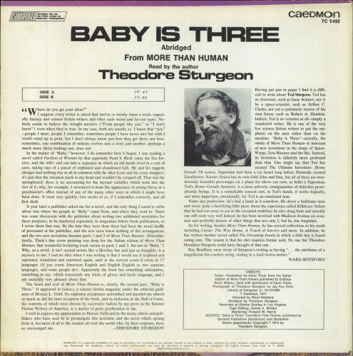 Theodore Sturgeon Baby Is Three (From More Than Human) vinyl LP album (LP record) US 5TFLPBA813502