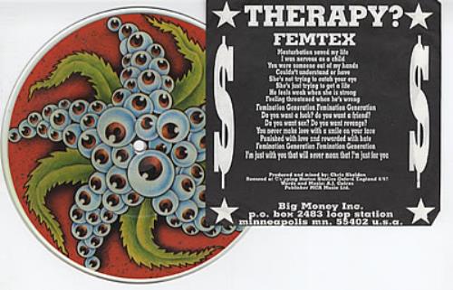 Therapy? Femtex 7" vinyl picture disc (7 inch picture disc single) US THP7PFE243938