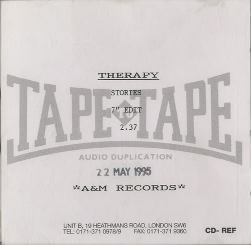 Therapy? Stories CD-R acetate UK THPCRST53685