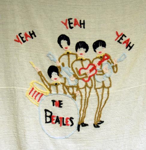 The Beatles Yeah Yeah Yeah Flanelette Bedspread Uk Memorabilia