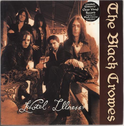 The Black Crowes Hotel Illness - Clear Vinyl + calendar card 12" vinyl single (12 inch record / Maxi-single) UK CRW12HO11369