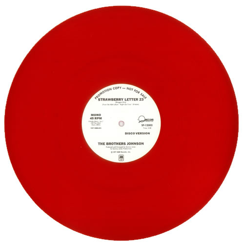 The Brothers Johnson Strawberry Letter 23 Red Vinyl US Promo 12 The Brothers Johnson Strawberry Letter 23 Red Vinyl US Promo 12