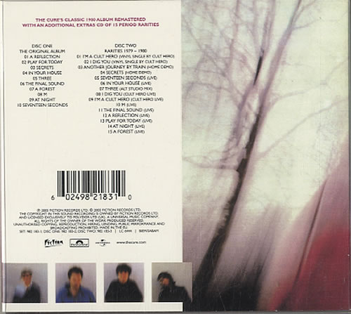 The Cure Seventeen Seconds Deluxe Edition Uk 2 Cd Album Set Double Cd 320751