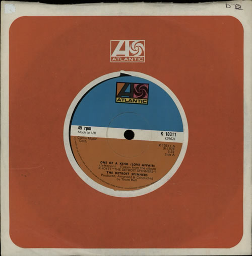 The Detroit Spinners One Of A Kind (Love Affair) UK 7" vinyl single (7