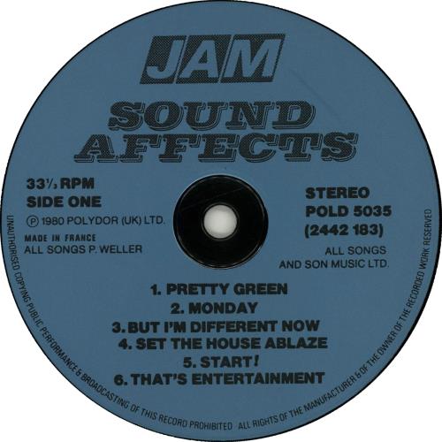 The Jam Sound Affects stickered shrink French vinyl LP album (LP