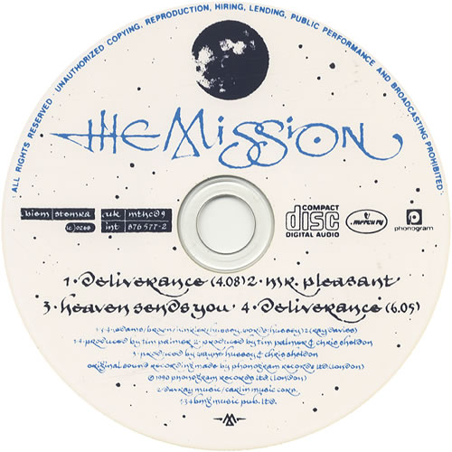 The Mission Deliverance UK CD single (CD5 / 5") (176829)