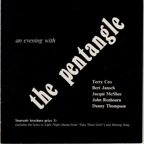 The Pentangle An Evening with Pentangle tour programme UK PNTTRAN758927