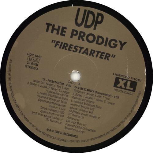 The Prodigy Firestarter Italian 12" vinyl single (12 inch record / Maxi