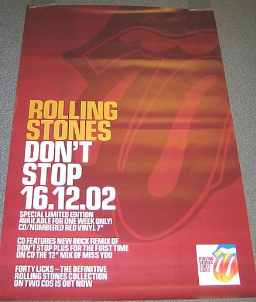 The Rolling Stones Don't Stop UK poster (359843)