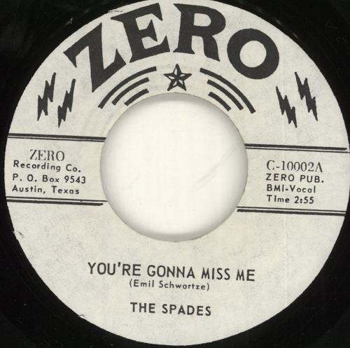 The Spades You Re Gonna Miss Me 2nd Us 7 Vinyl Single 7 Inch