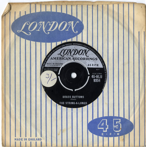 The StringALongs Brass Buttons UK 7" vinyl single (7 inch record / 45