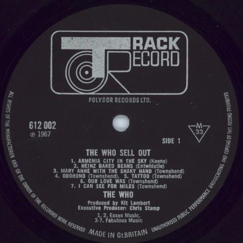 The Who Sell Out 1st UK vinyl LP album (LP record) (67769)