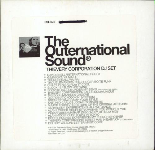Thievery Corporation The Outernational Sound CD album (CDLP) UK THVCDTH296644