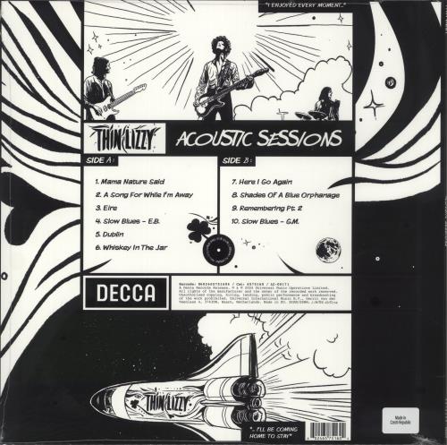 Thin Lizzy Acoustic Sessions - Marble Vinyl - Alternate B&W Cover + Autographed Print - Sealed vinyl LP album (LP record) UK THILPAC863758
