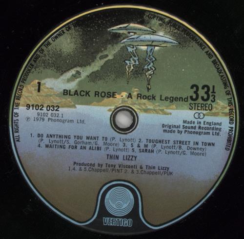 Thin Lizzy Black Rose + Inner - EX vinyl LP album (LP record) UK THILPBL706505